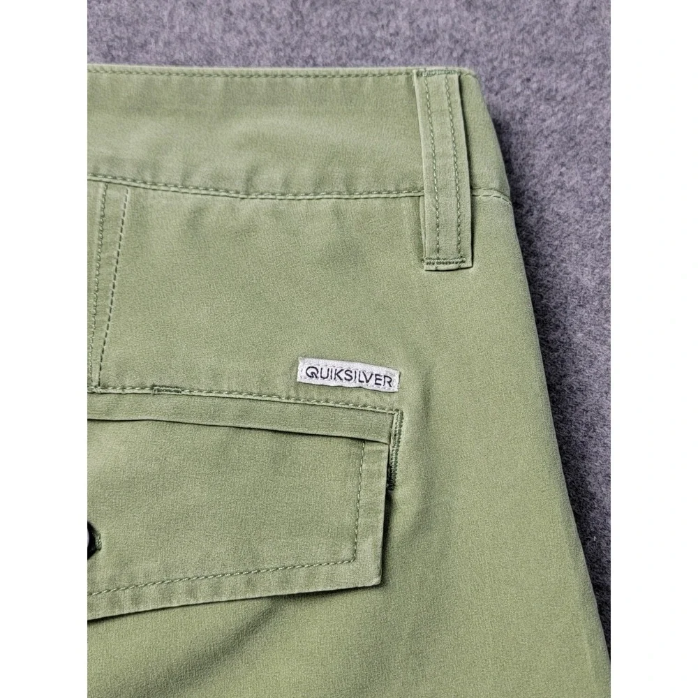 Quiksilver AG47 DryFlight Hybrid‎ Shorts Mens 36 Green Mesh Lined Surf Surfing